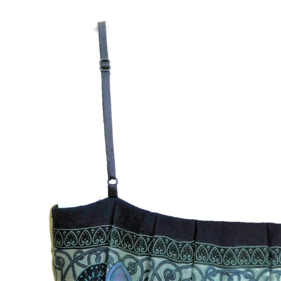 SiLK Decode 1.8 Dress Strapless Pleated Lined Blue Side Zip Padded Pleated Skirt - Picture 6 of 8